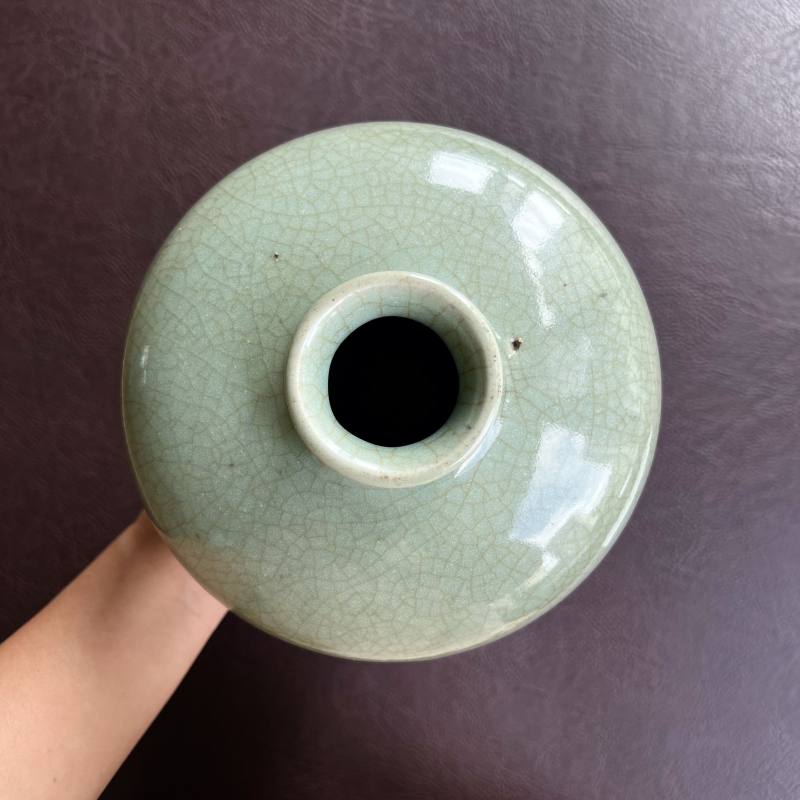 清早期 郎绿釉梅瓶 - 图7