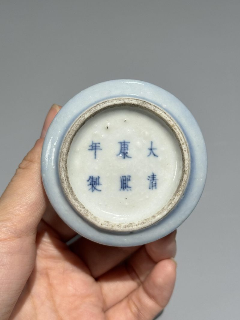    清晚期 天蓝釉斗笠式水盂 - 图7