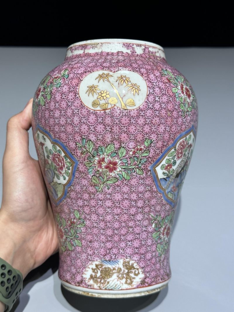    清晚期 广珐琅花鸟纹罐 - 图7