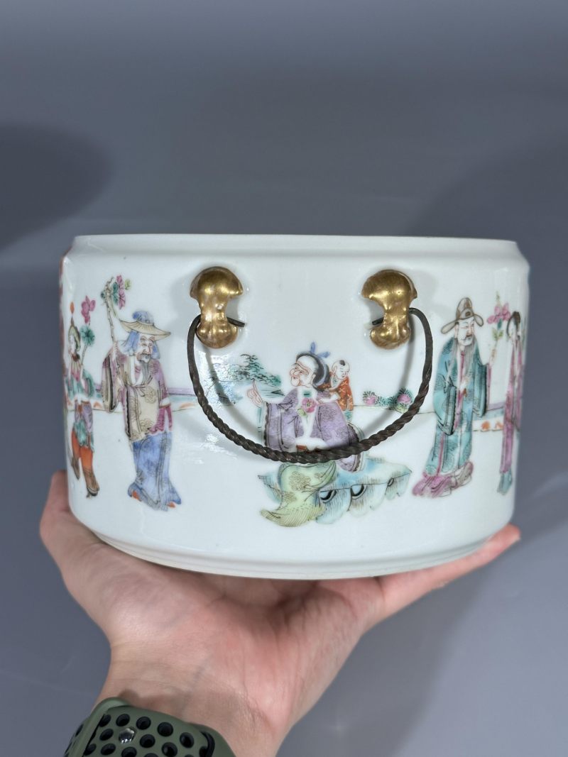    清同治 粉彩十二花神温锅 - 图9