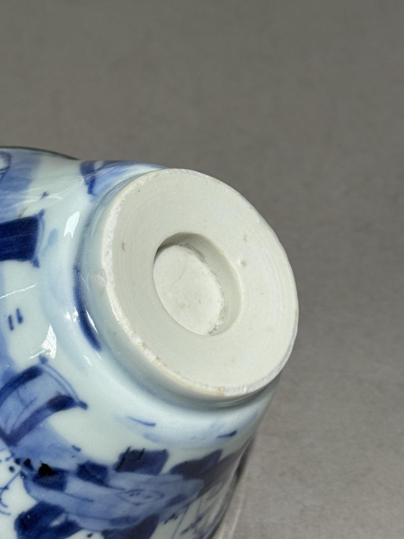    清康熙 青花人物纹杯 - 图9