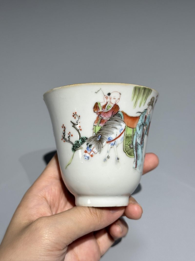    清同治 粉彩西厢记人物故事纹杯 - 图3