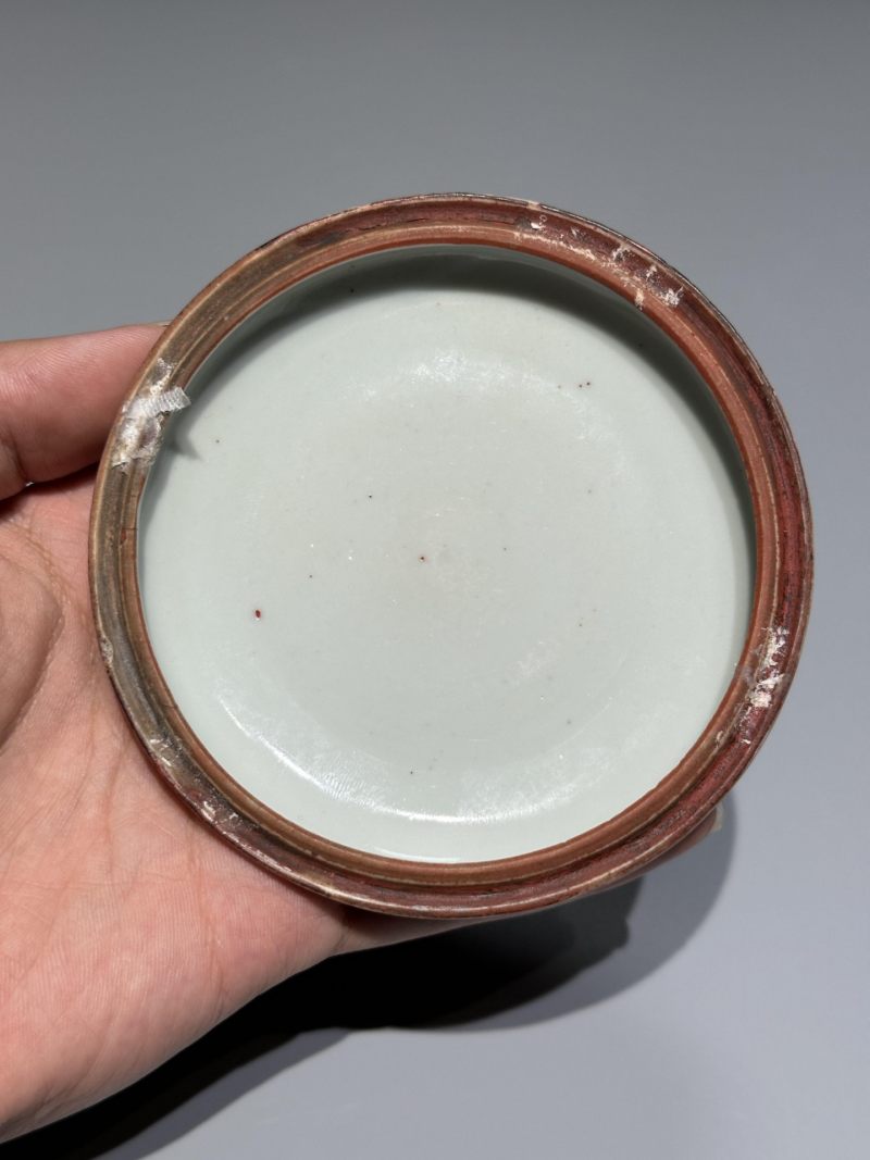    清中期 红釉印泥盒 - 图6