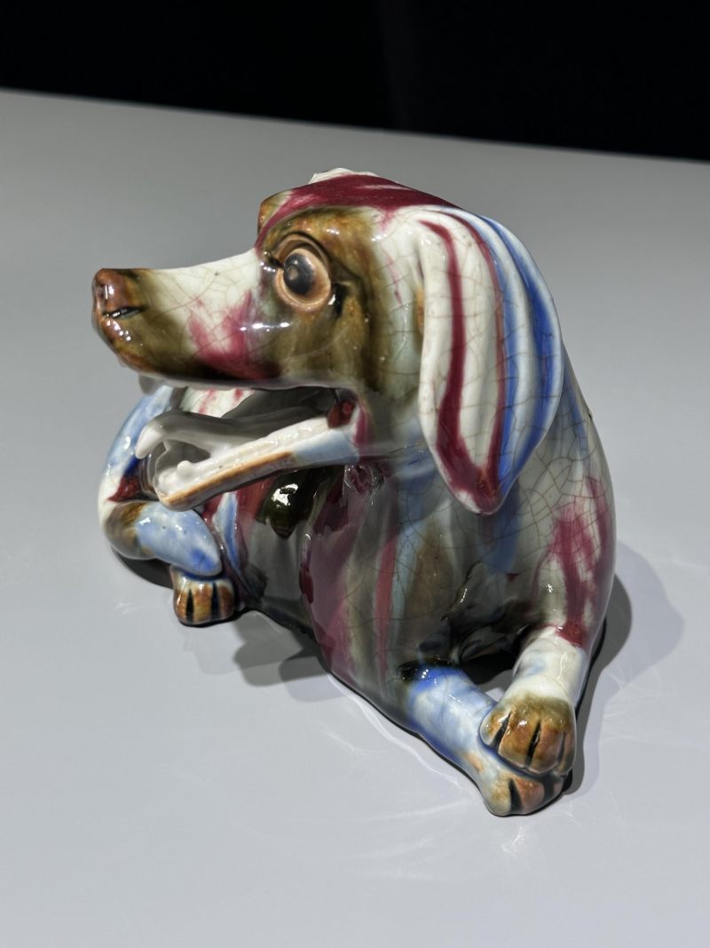    清中期 窑变釉犬形瓷塑 - 图7