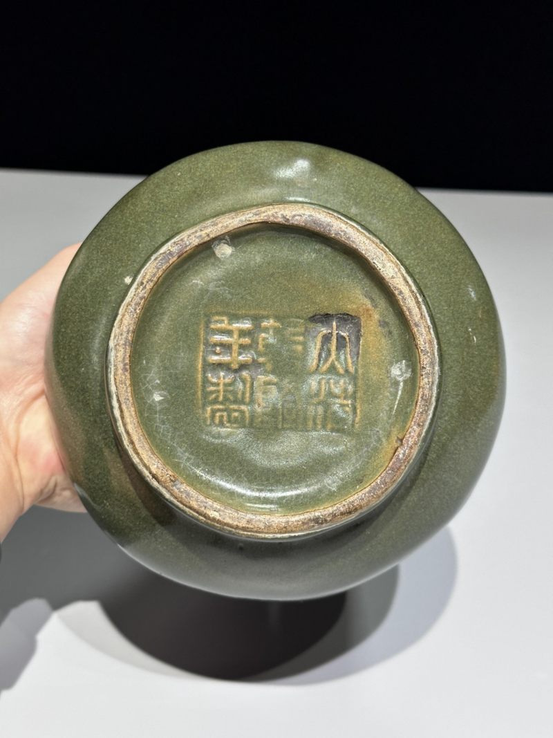    清 淄博窑茶叶末釉三管瓶 - 图6