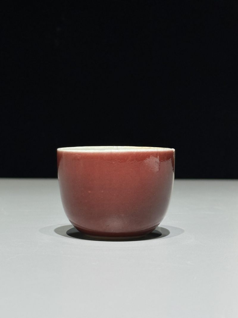   清雍正 霁红釉杯 - 图2