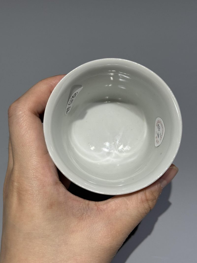    民国 粉彩仙鹤纹杯子一对 - 图9