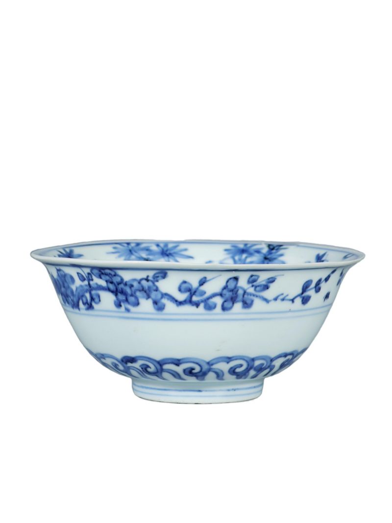    明晚期 青花花卉纹碗 - 图1