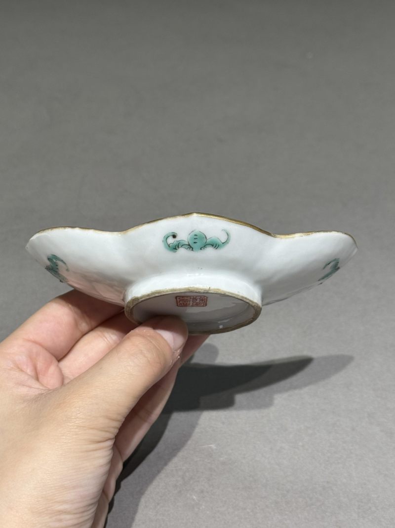    清咸丰 粉彩麻姑献寿纹茶船 - 图4