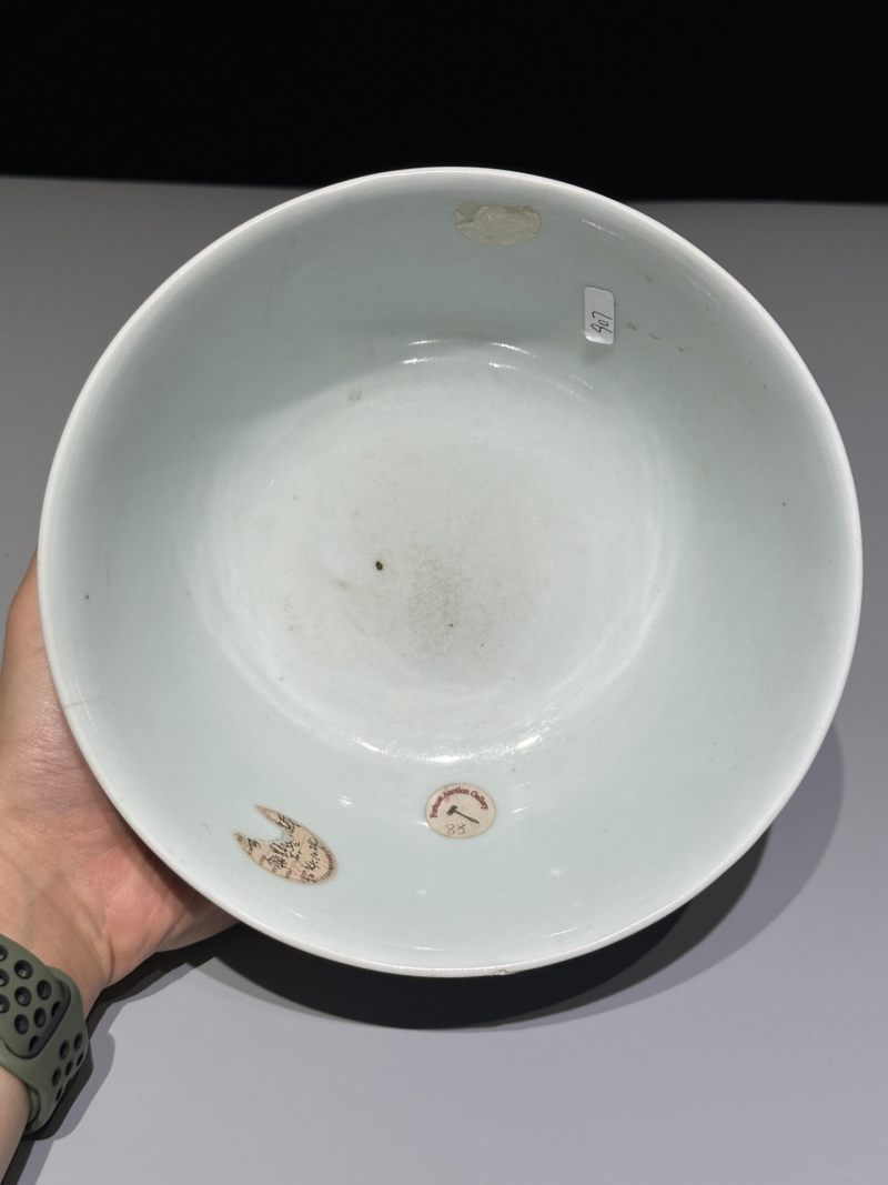    清乾隆 青花釉里红松鹿延年大碗 - 图3