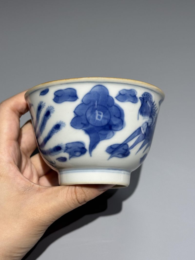    清道光 青花龙凤纹杯一对 - 图10