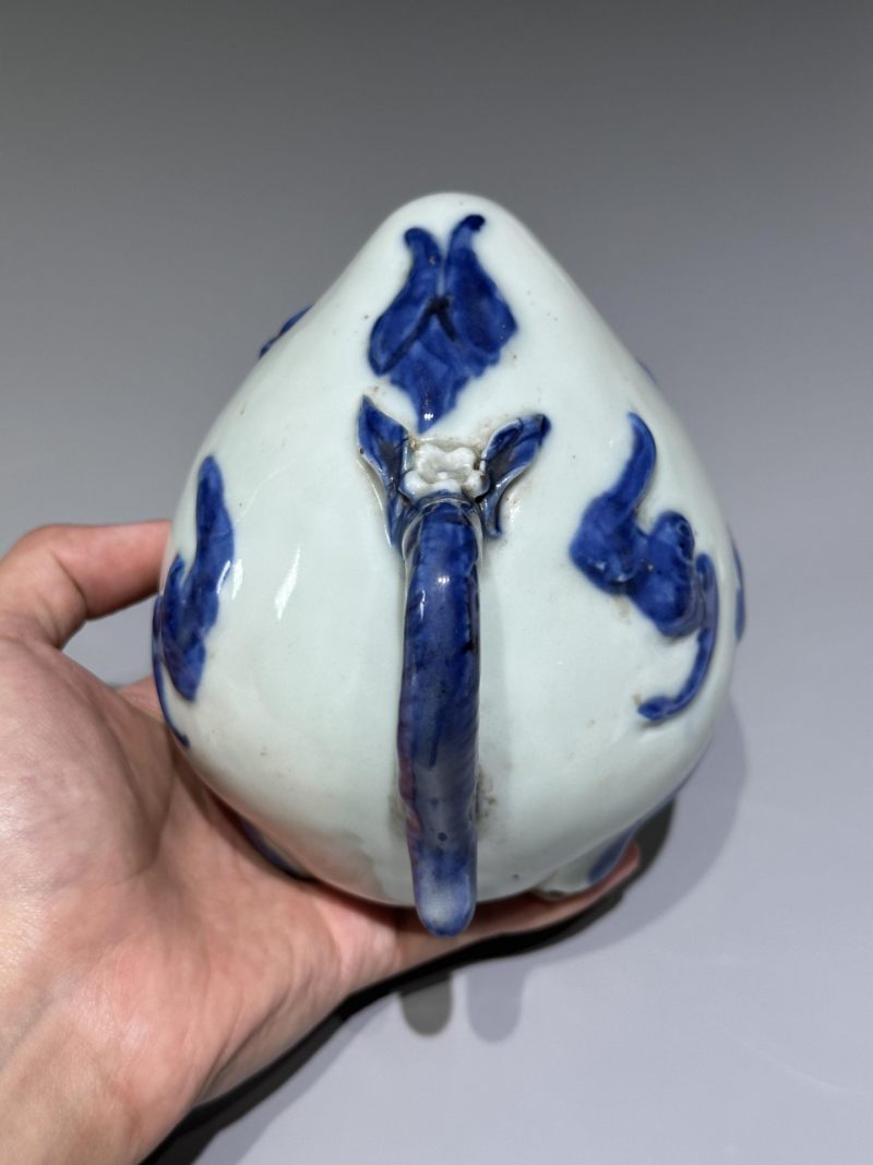    清乾隆 青花福寿倒流壶 - 图5