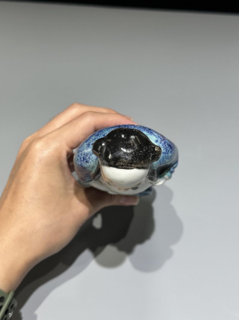    民国 炉钧釉粉彩汉钟离立像 - 图9