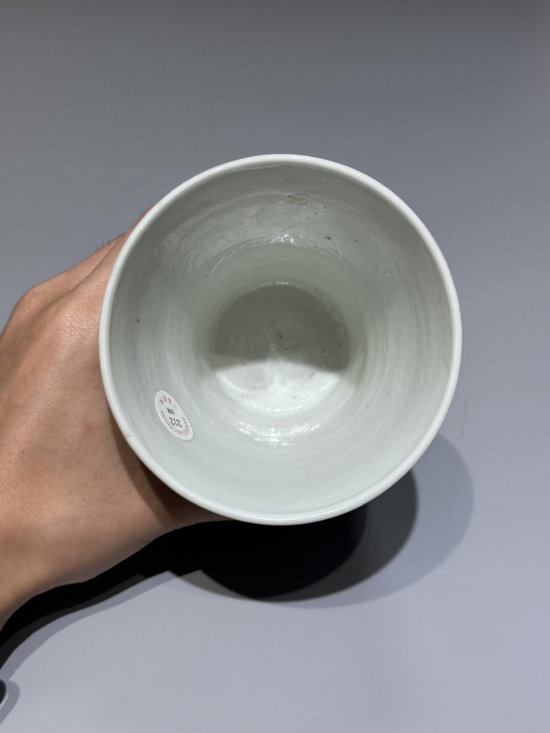    清晚期 青花诗文笔筒 - 图3