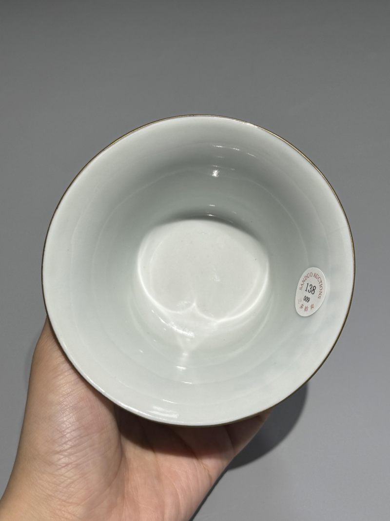    清晚期 青花'官上加官'图杯 - 图7
