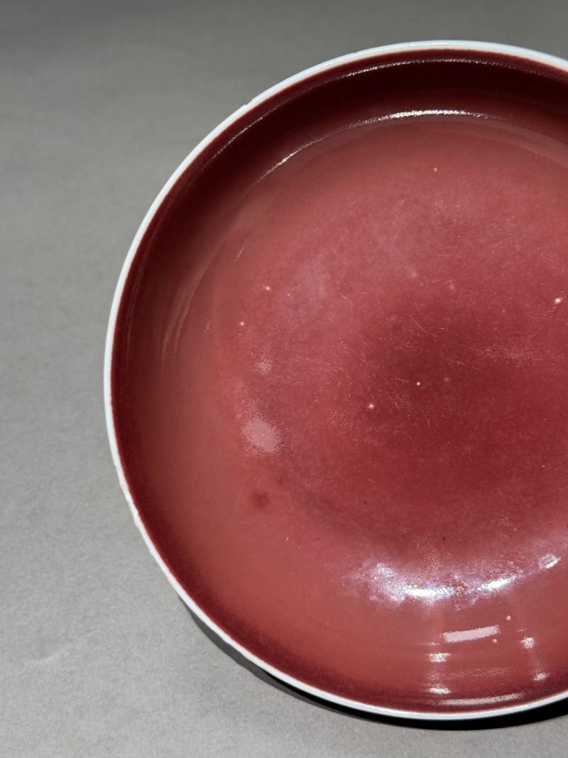    清乾隆 霁红釉盘 - 图5
