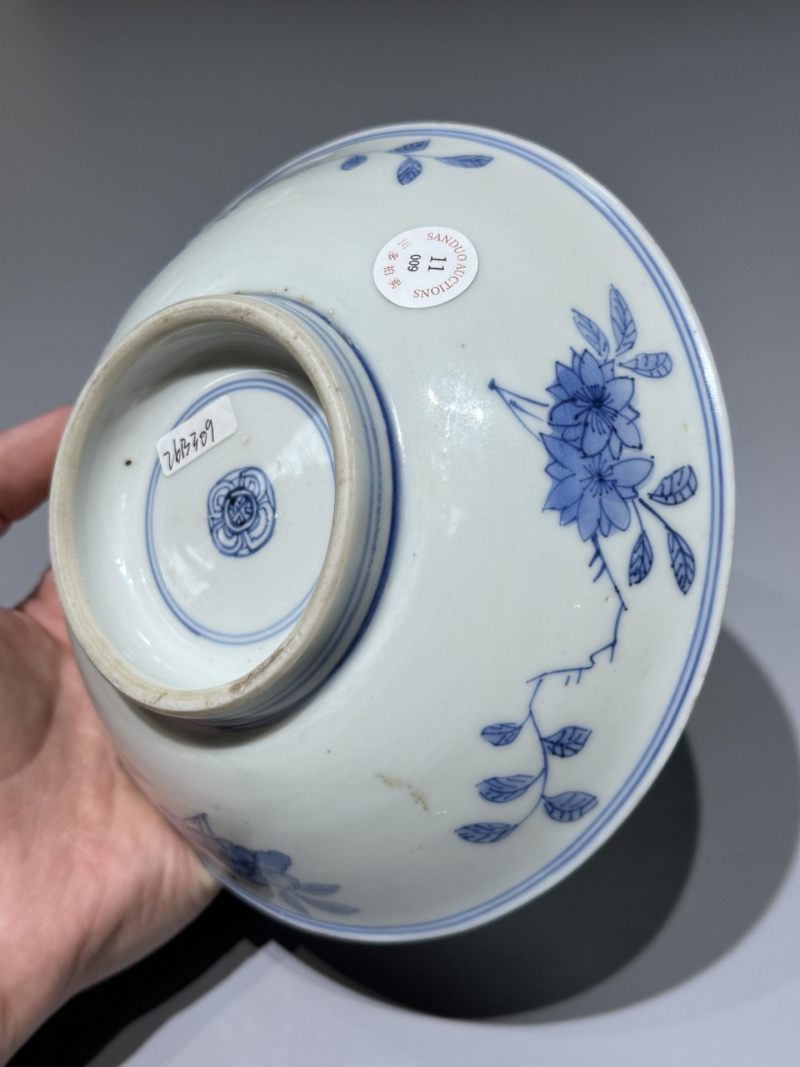    清早期 青花莲池纹盘 - 图5
