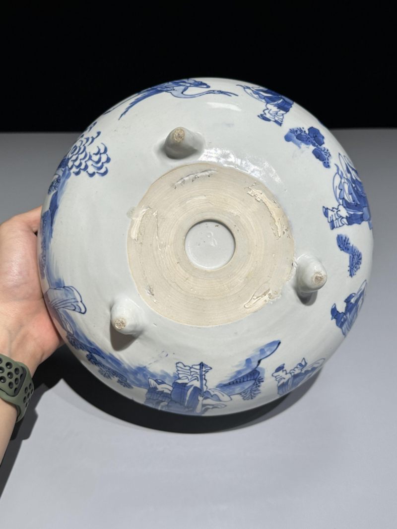    清康熙 青花八仙纹香炉 - 图4