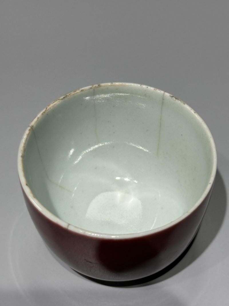    清雍正 霁红釉杯 - 图8