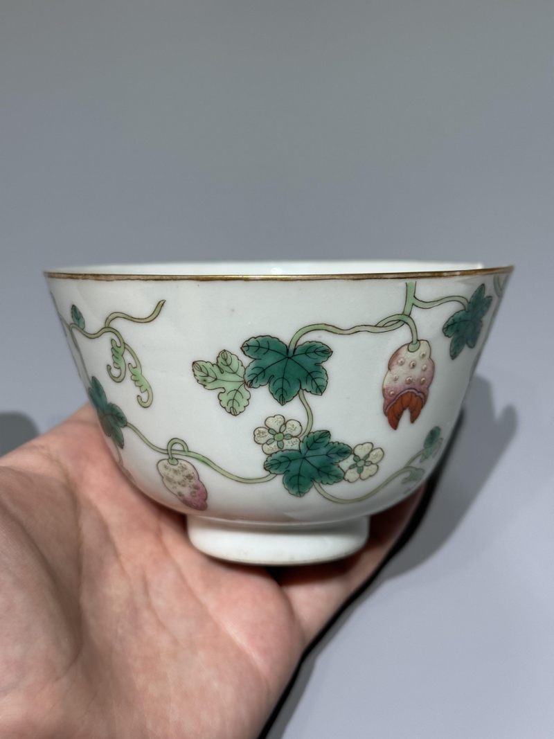    清光绪 粉彩癞瓜纹碗 - 图2