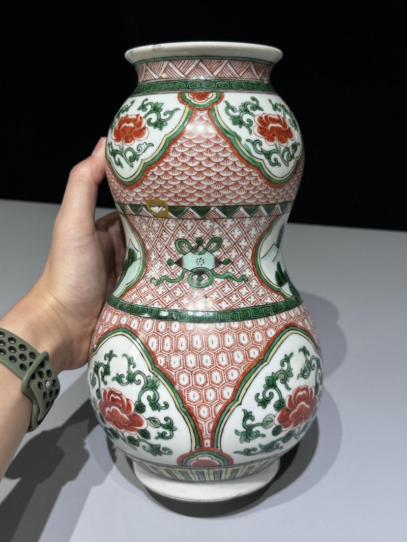    清晚期 五彩花卉纹葫芦瓶 - 图6