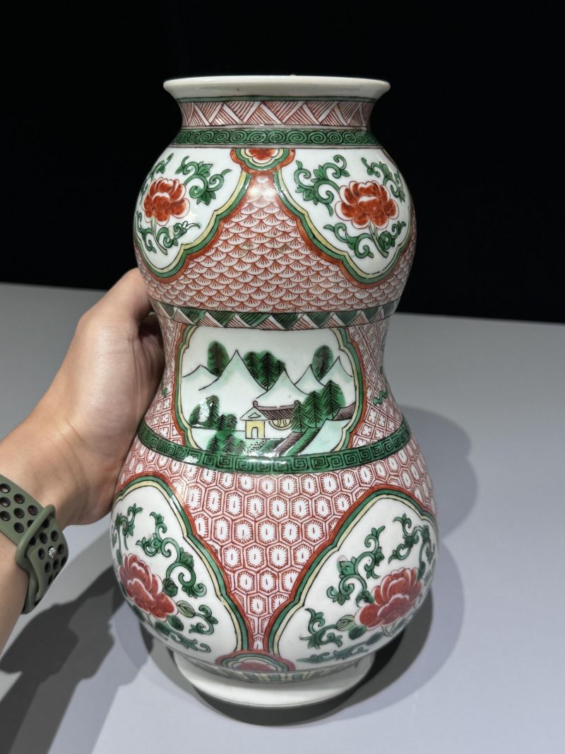    清晚期 五彩花卉纹葫芦瓶 - 图7