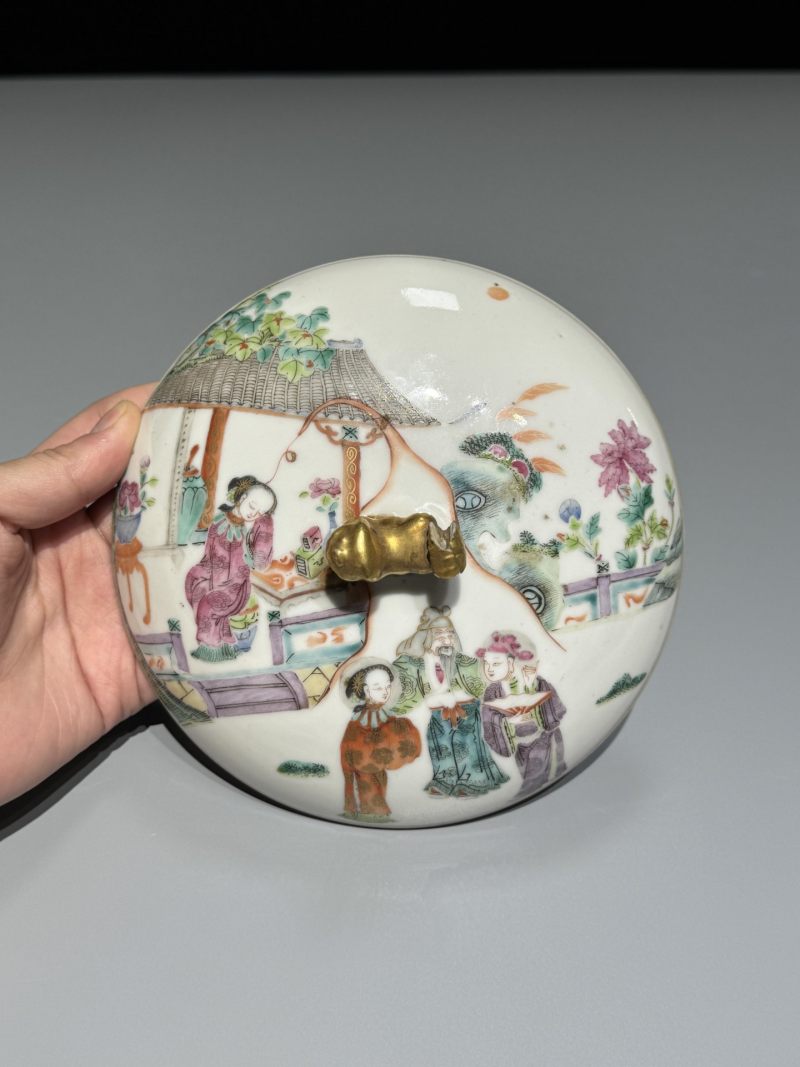    清同治 粉彩十二花神温锅 - 图7