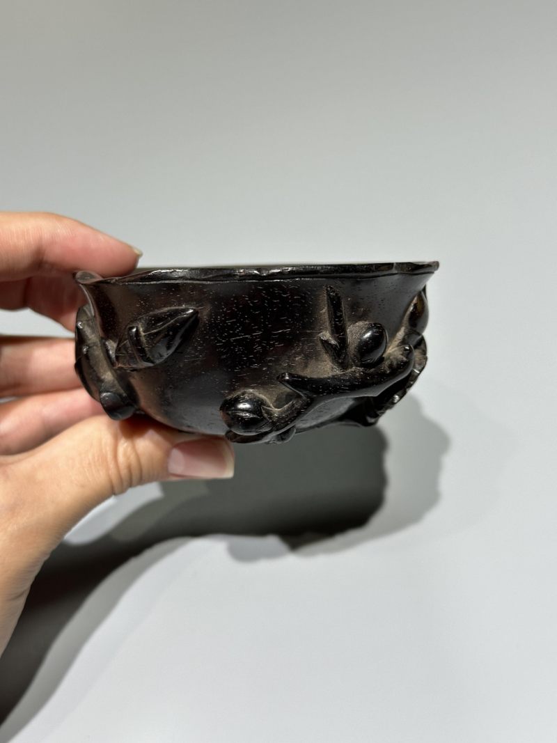    清 紫檀桃花杯 - 图5