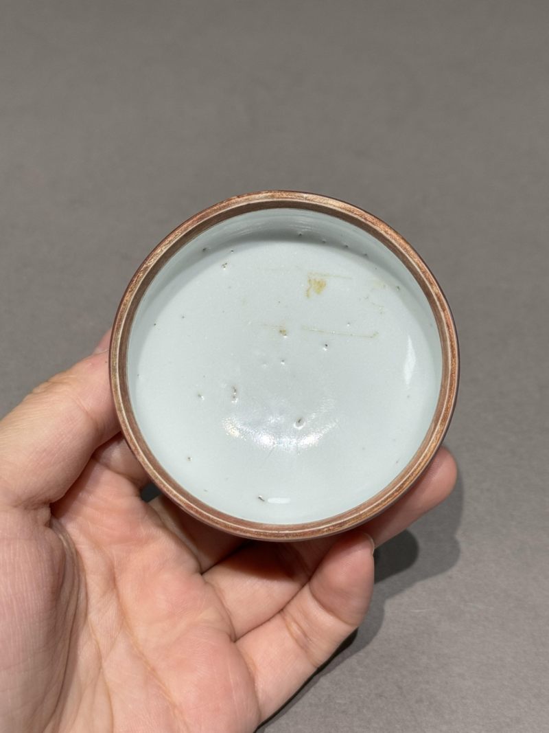    清乾隆  霁红釉印泥盒 - 图5