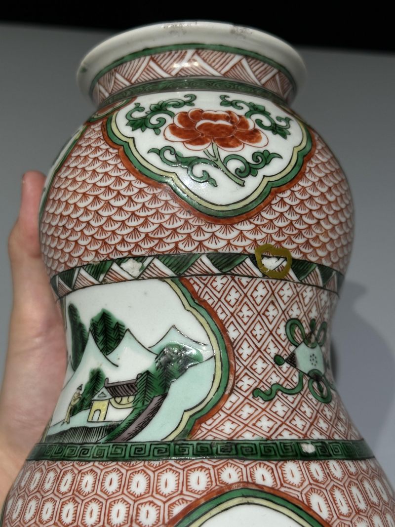    清晚期 五彩花卉纹葫芦瓶 - 图9