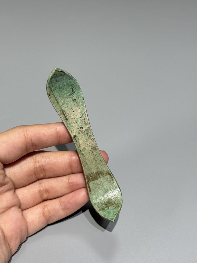    清乾隆 瓜皮绿釉发簪 - 图8