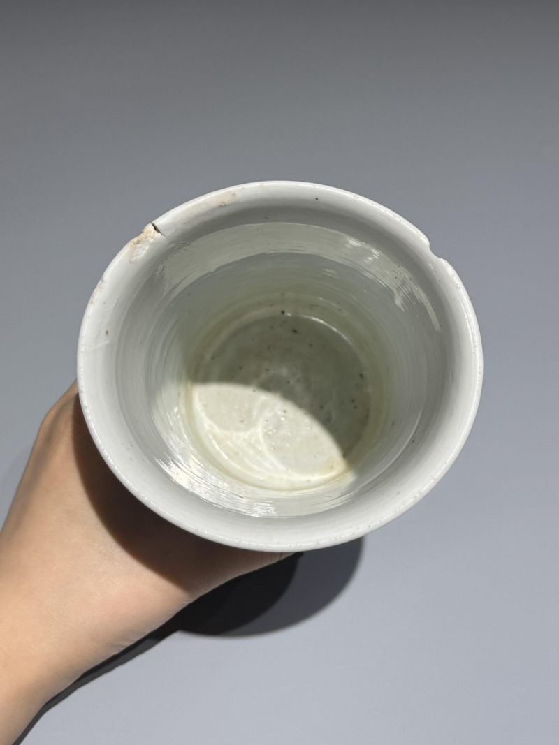    清康熙 青花花卉纹束腰笔筒 - 图7