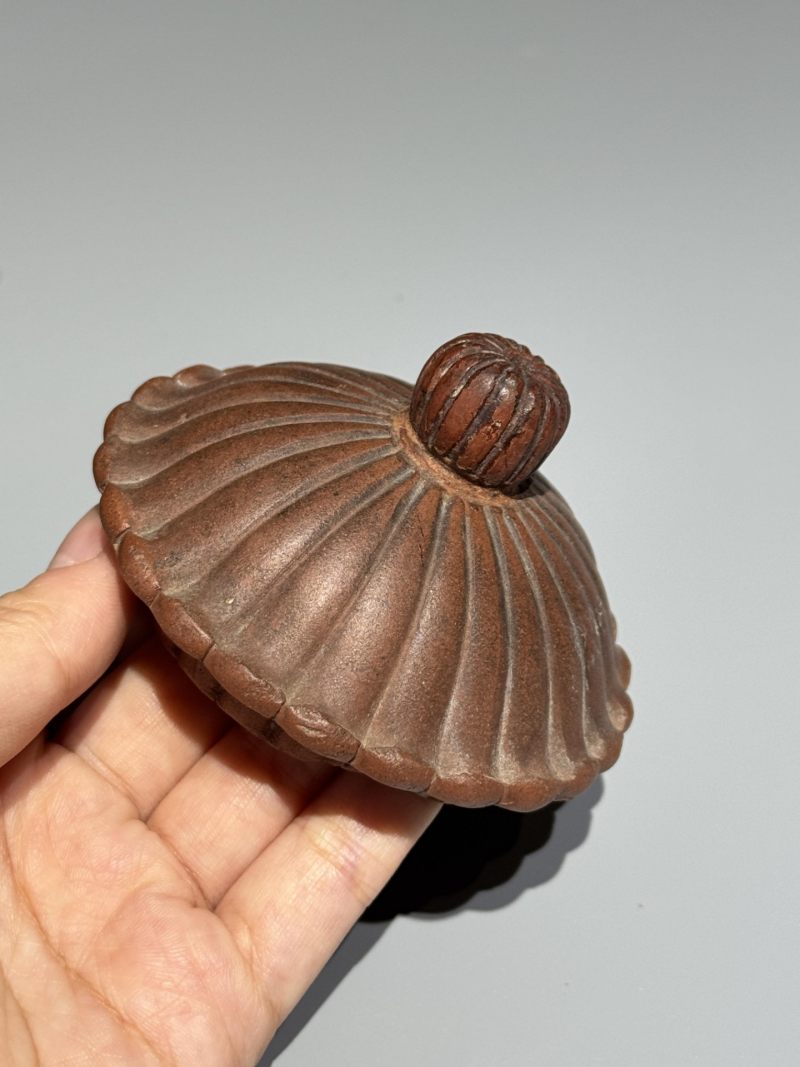    清 紫砂瓜棱茶壶 - 图10