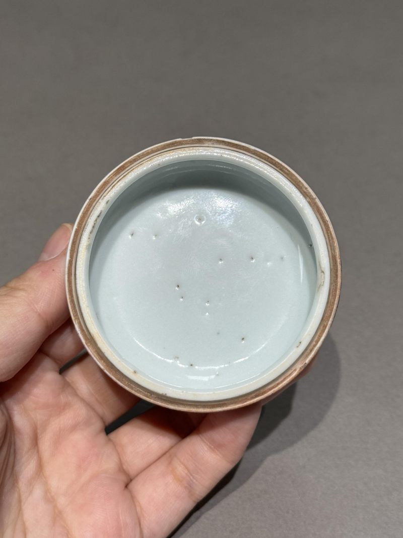    清乾隆  霁红釉印泥盒 - 图7