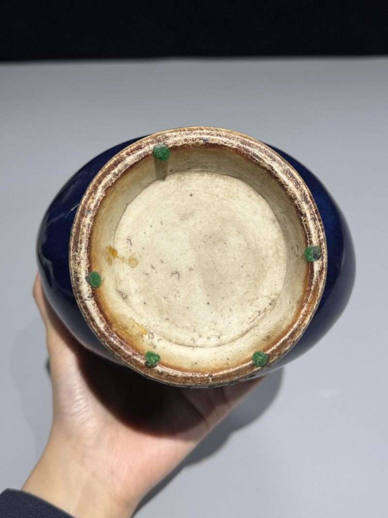    清康熙 霁蓝釉执壶 - 图8