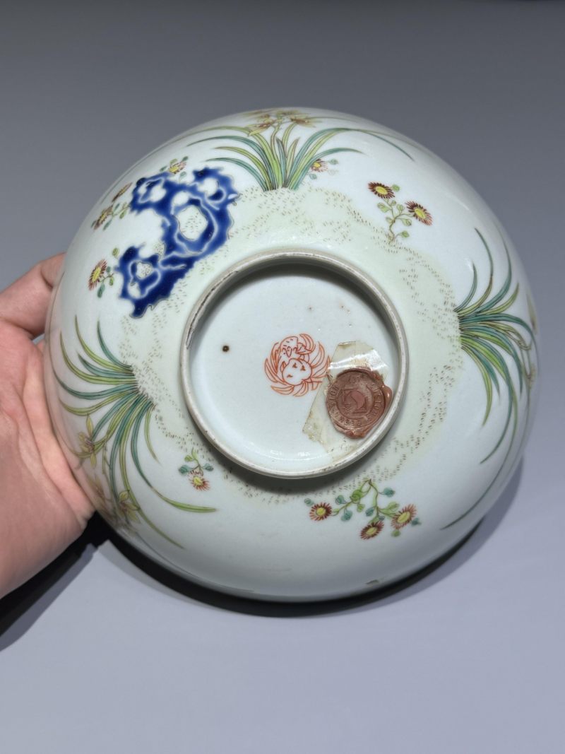    清道光 粉彩花卉碗 - 图4