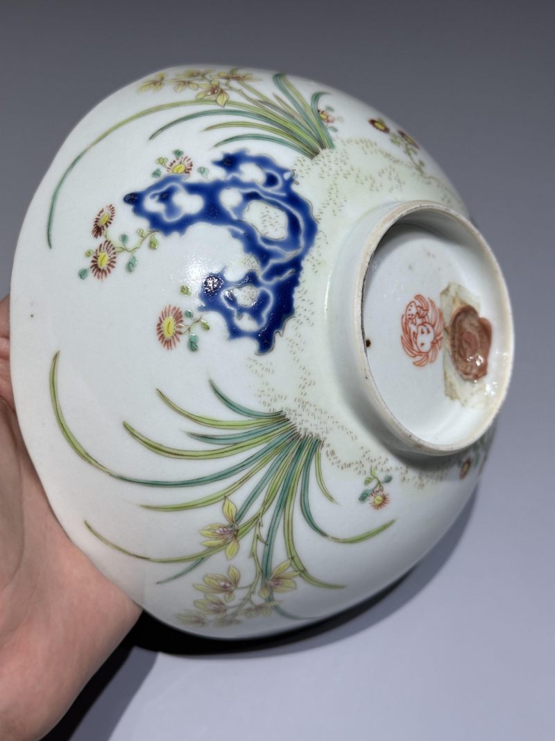    清道光 粉彩花卉碗 - 图5