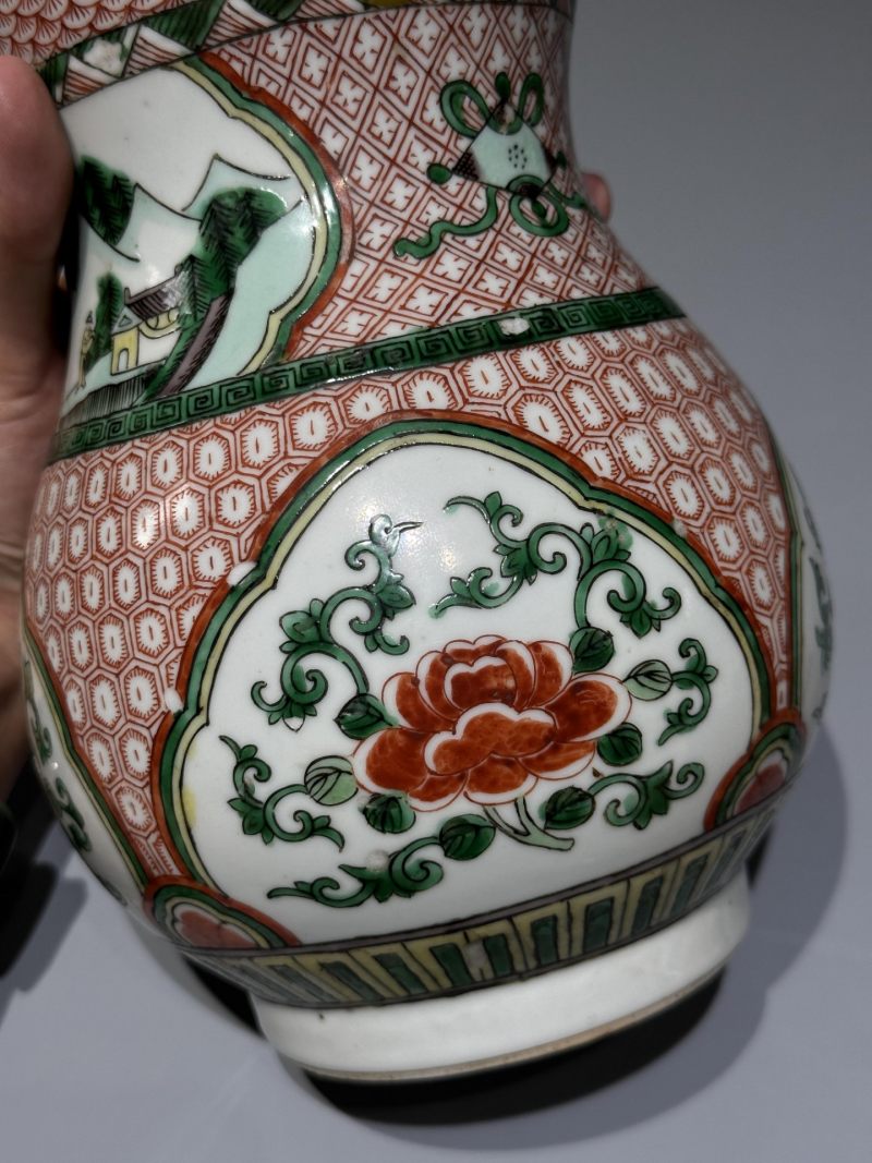    清晚期 五彩花卉纹葫芦瓶 - 图11