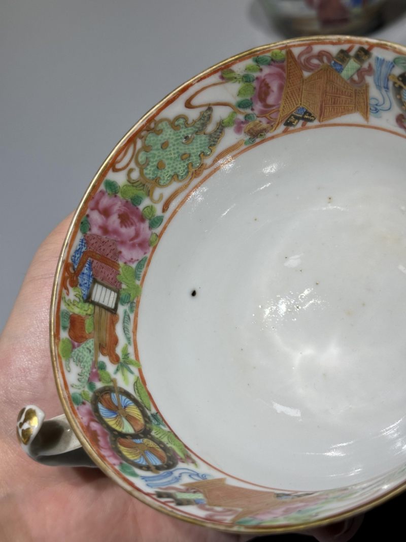    清中期 广彩人物纹茶杯一对 - 图10