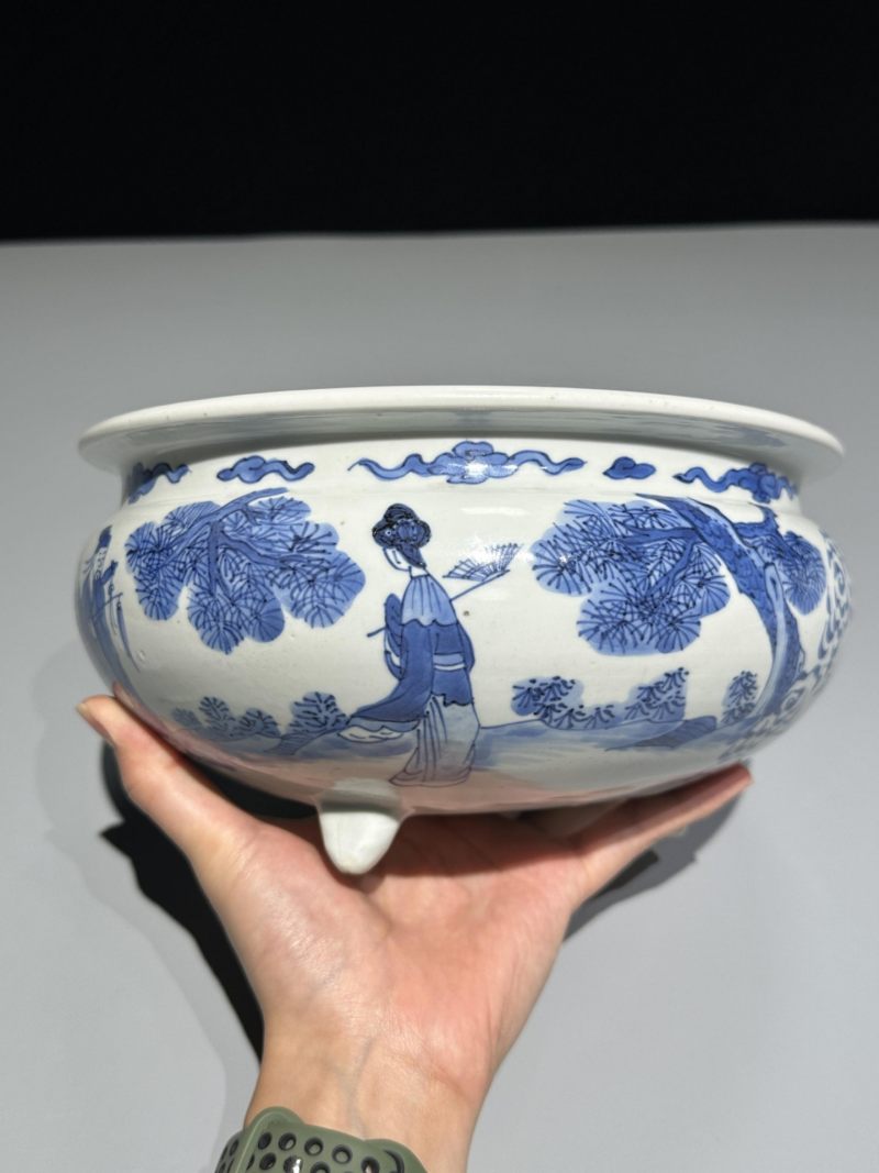    清康熙 青花八仙纹香炉 - 图10