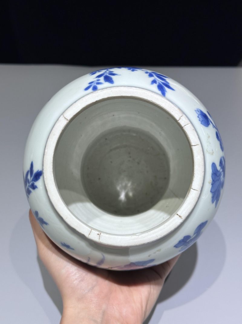    清康熙 青花花鸟纹花觚 - 图3