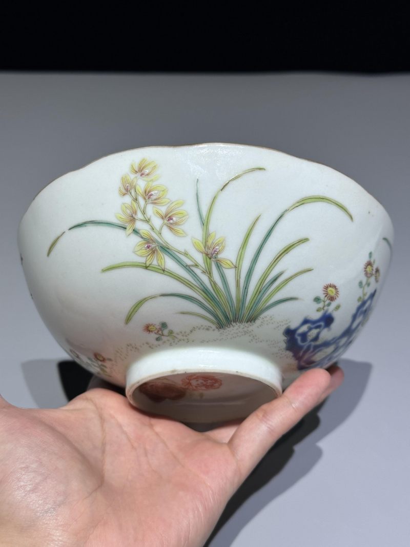    清道光 粉彩花卉碗 - 图6