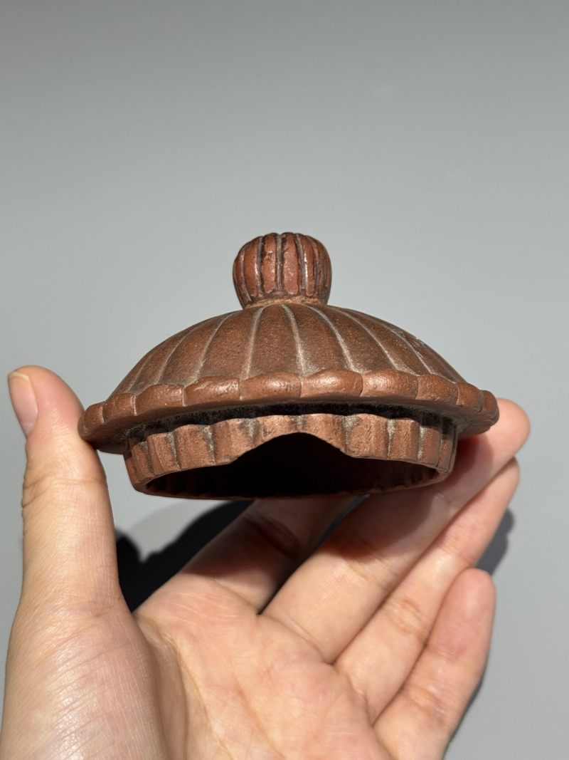    清 紫砂瓜棱茶壶 - 图12