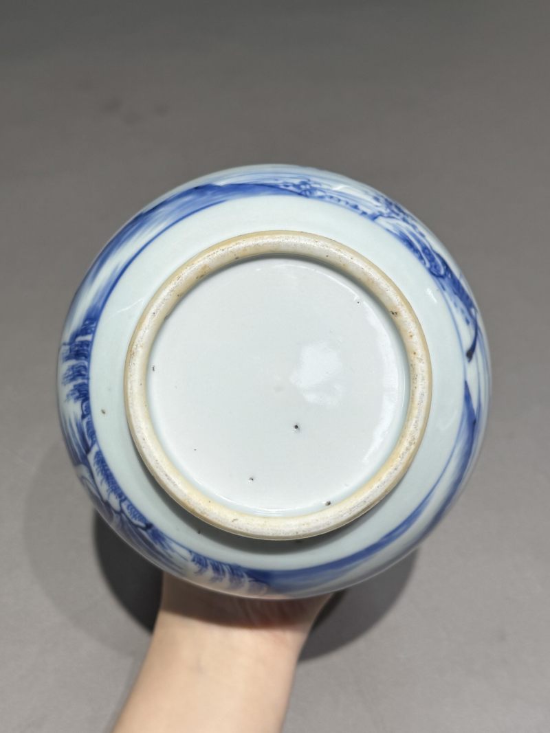    清康熙 青花山水人物瓶 - 图15