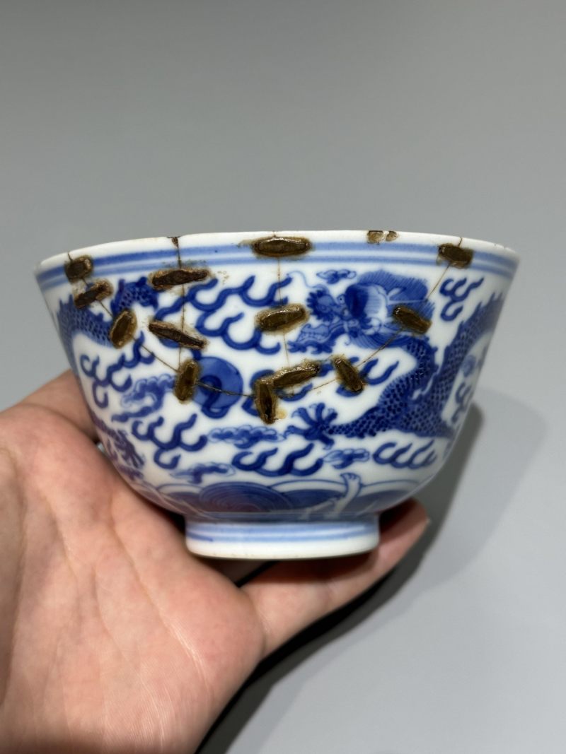    清光绪 青花云龙赶珠纹碗 - 图7