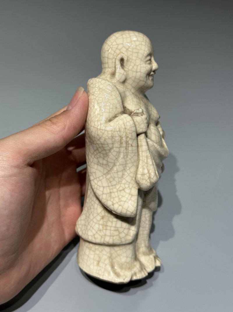    清晚期 哥釉弥勒佛 - 图6