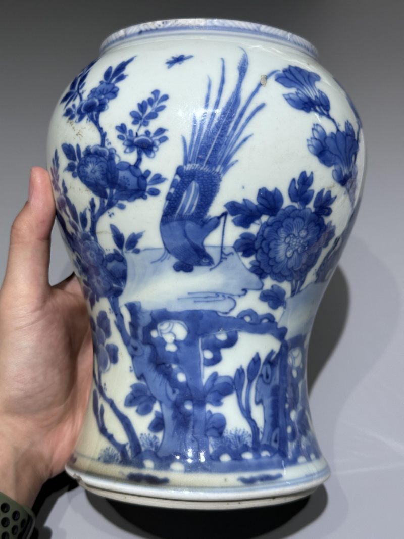    清康熙 青花花鸟纹花觚 - 图6