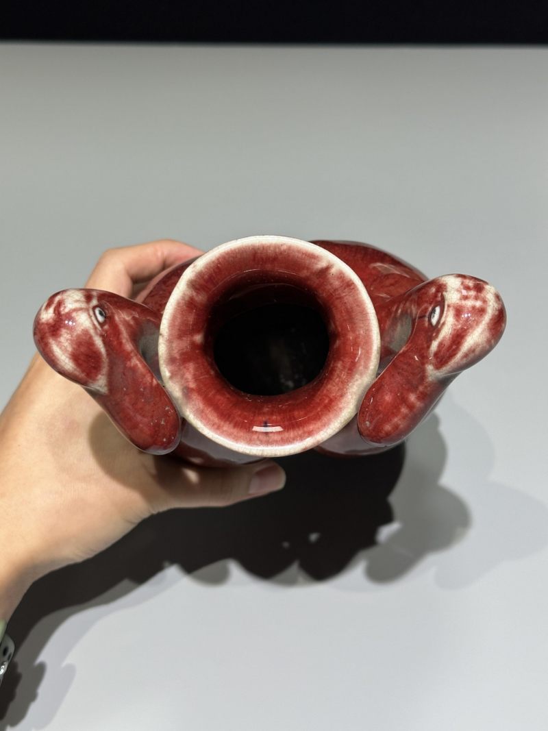    清中期 窑变釉双鸭花插 - 图4
