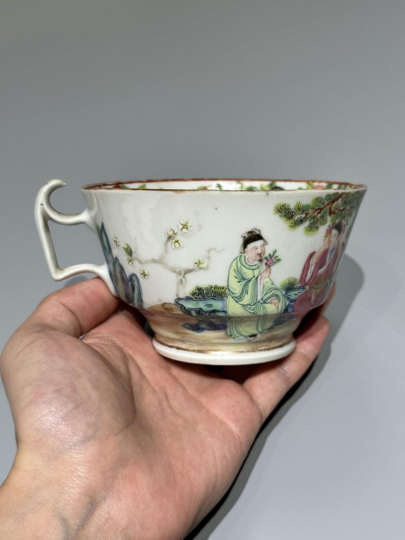    清中期 广彩人物纹茶杯一对 - 图14