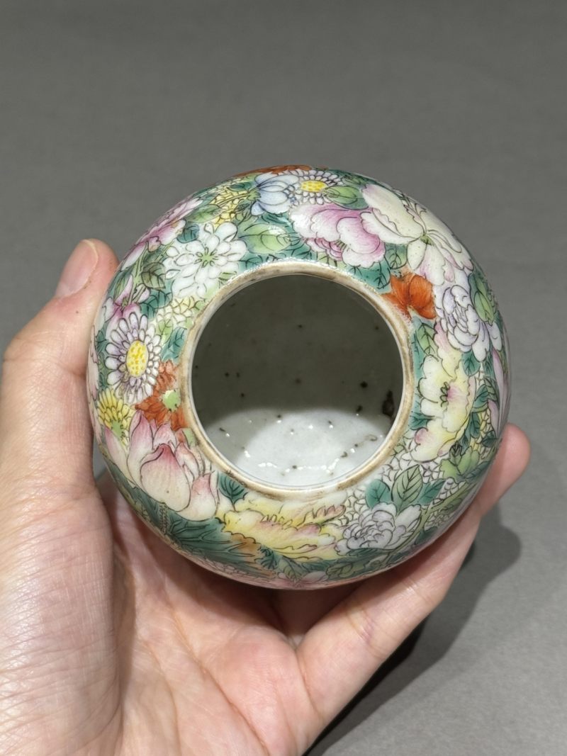    民国 粉彩百花不落地水洗 - 图6